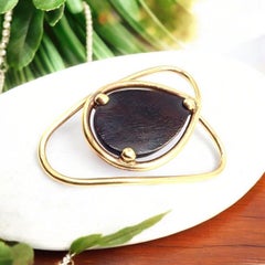 Vintage Van Cleef & Arpels LetterWood Yellow Gold Pendant Money Clip