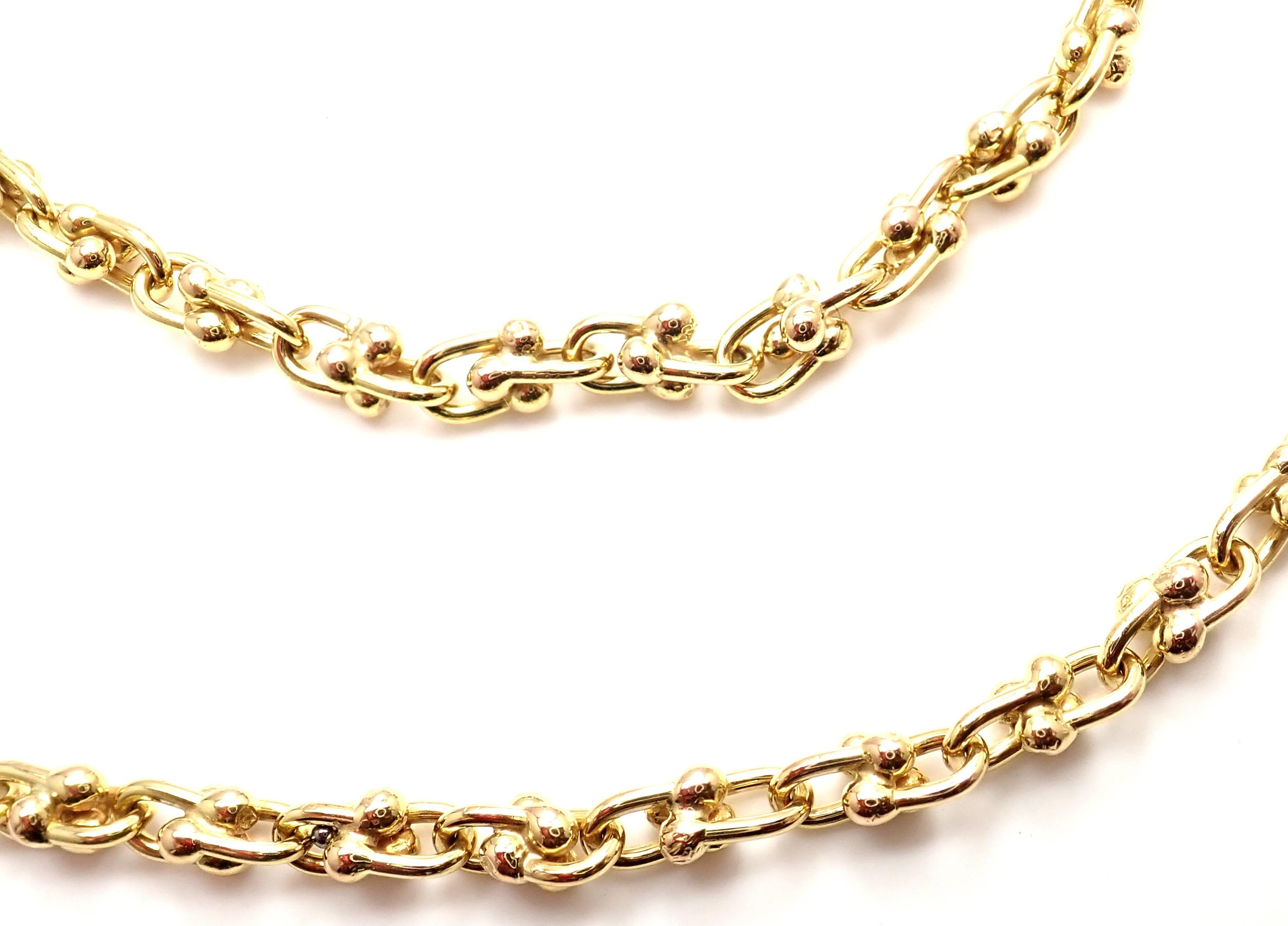 Vintage Van Cleef & Arpels Long Link Yellow Gold Chain Necklace 5