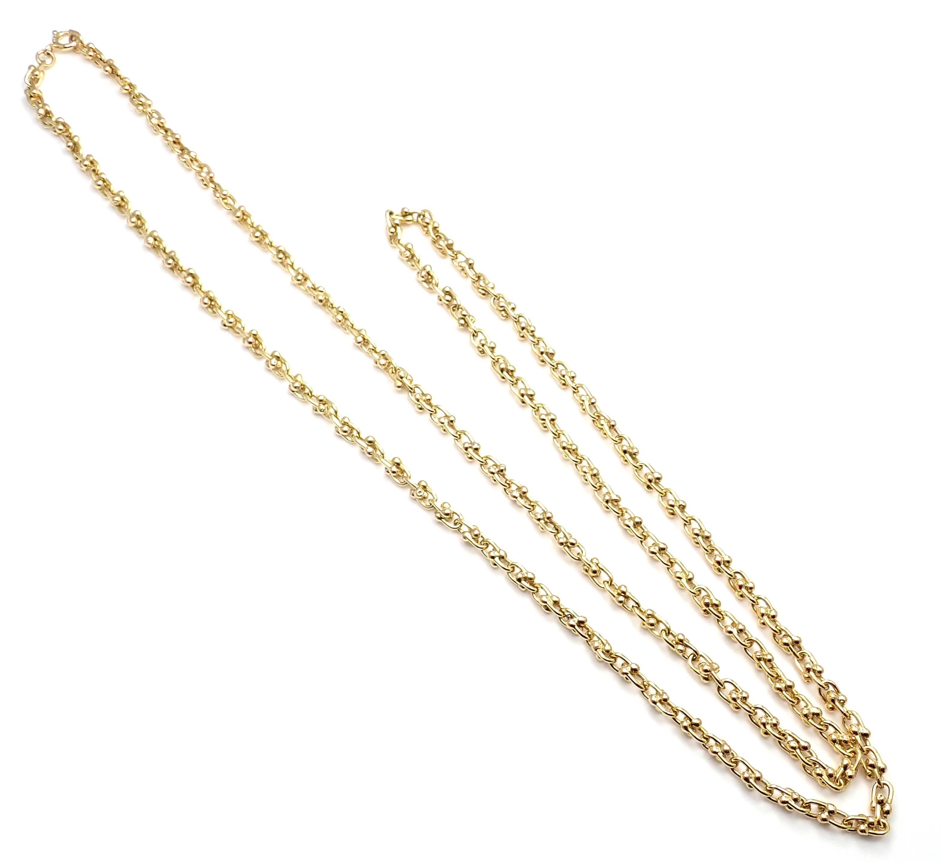 Vintage Van Cleef & Arpels Long Link Yellow Gold Chain Necklace 6