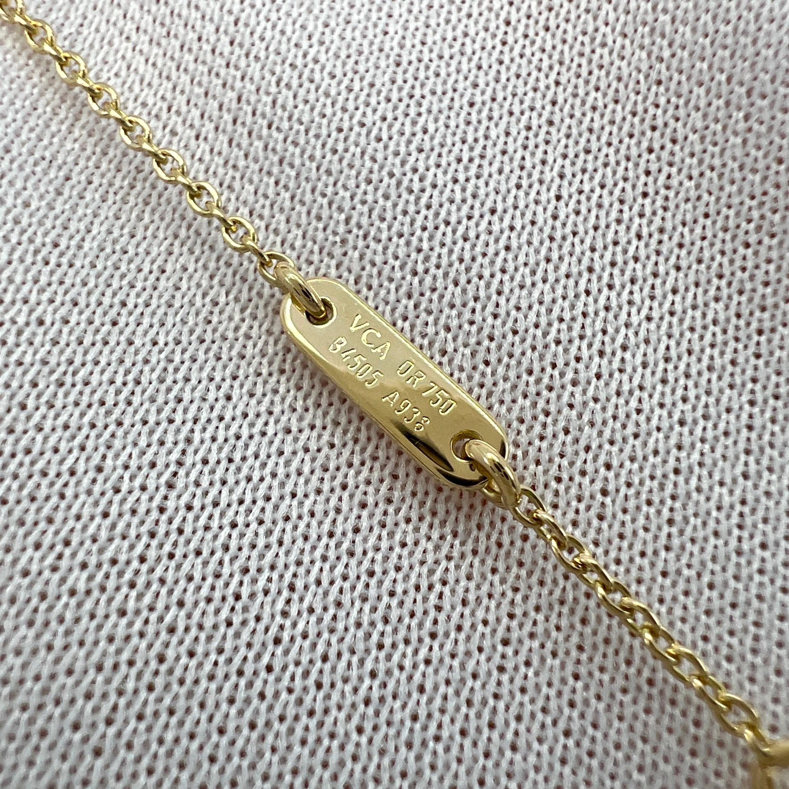 Vintage Van Cleef & Arpels Mini Cross Diamond 18k Yellow Gold Pendant Necklace 1