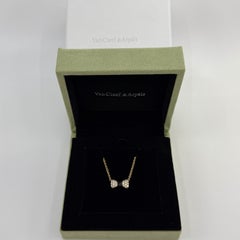 Vintage Van Cleef & Arpels Onyx Diamond 18k Yellow Gold Ribbon Pendant Necklace