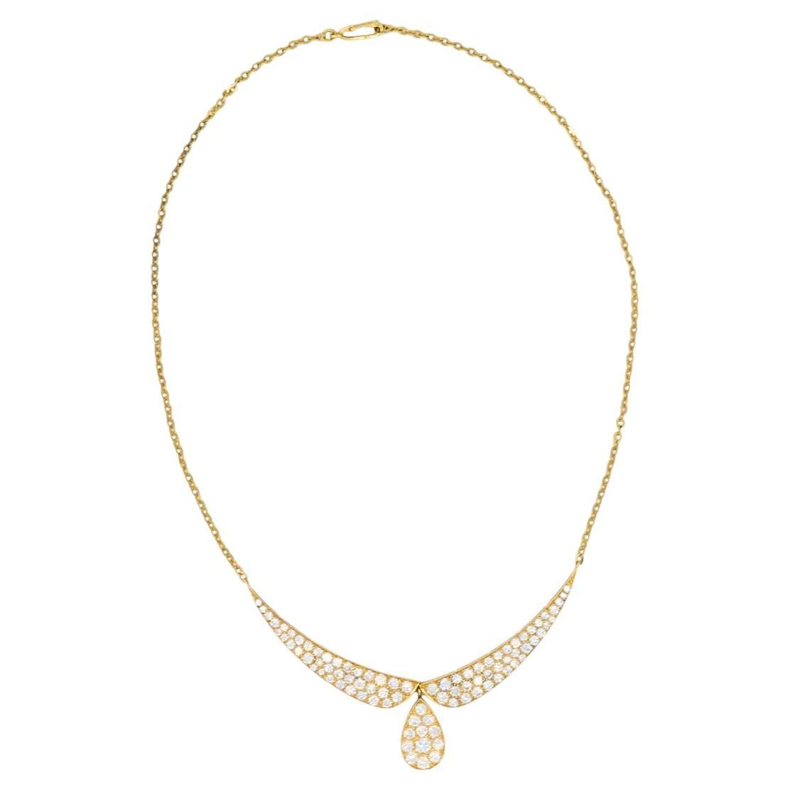 Vintage Van Cleef & Arpels Diamond Necklace 18k Gold