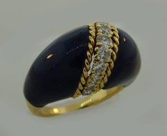 Vintage Van Cleef & Arpels Ring Lapis Lazuli 18k Gold Estate Jewelry