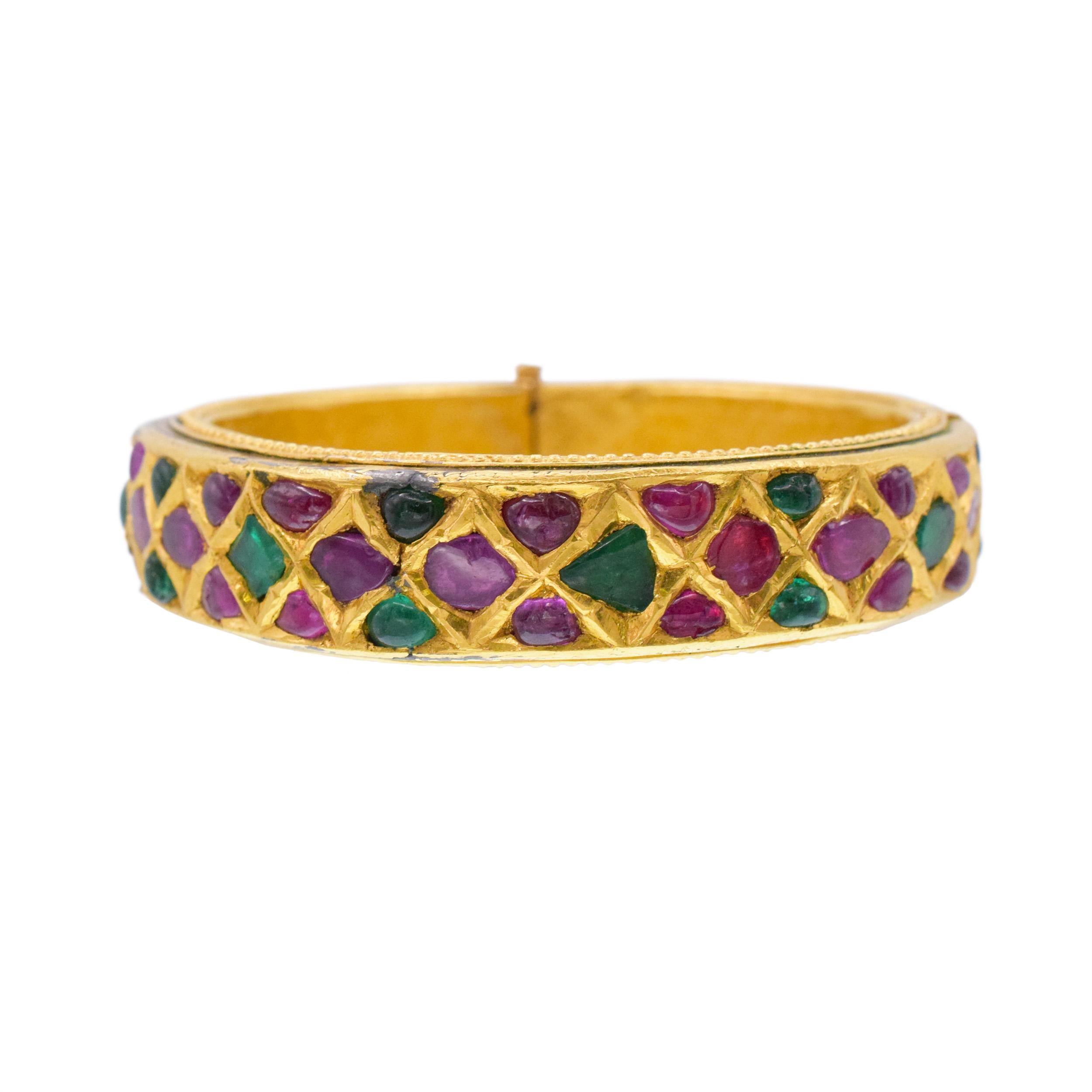 Artist Vintage Van Cleef & Arpels , Ruby, And Emerald Bracelet For Sale
