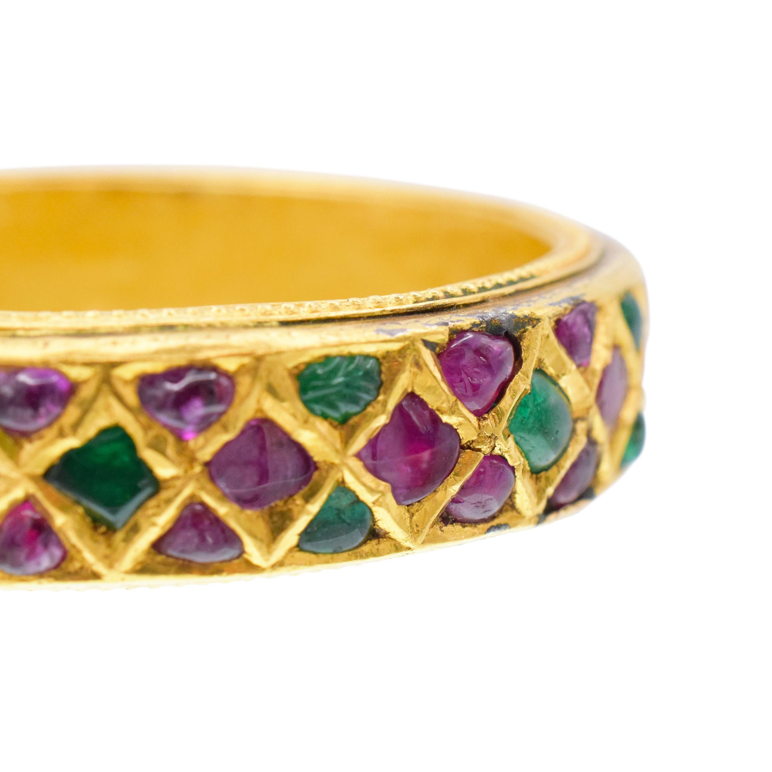 Vintage Van Cleef & Arpels , Ruby, And Emerald Bracelet For Sale 3