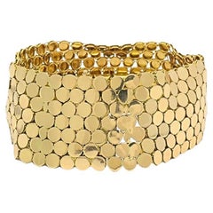 Van Cleef & Arpels Bracelet vintage à motif d'écailles en or 18 carats