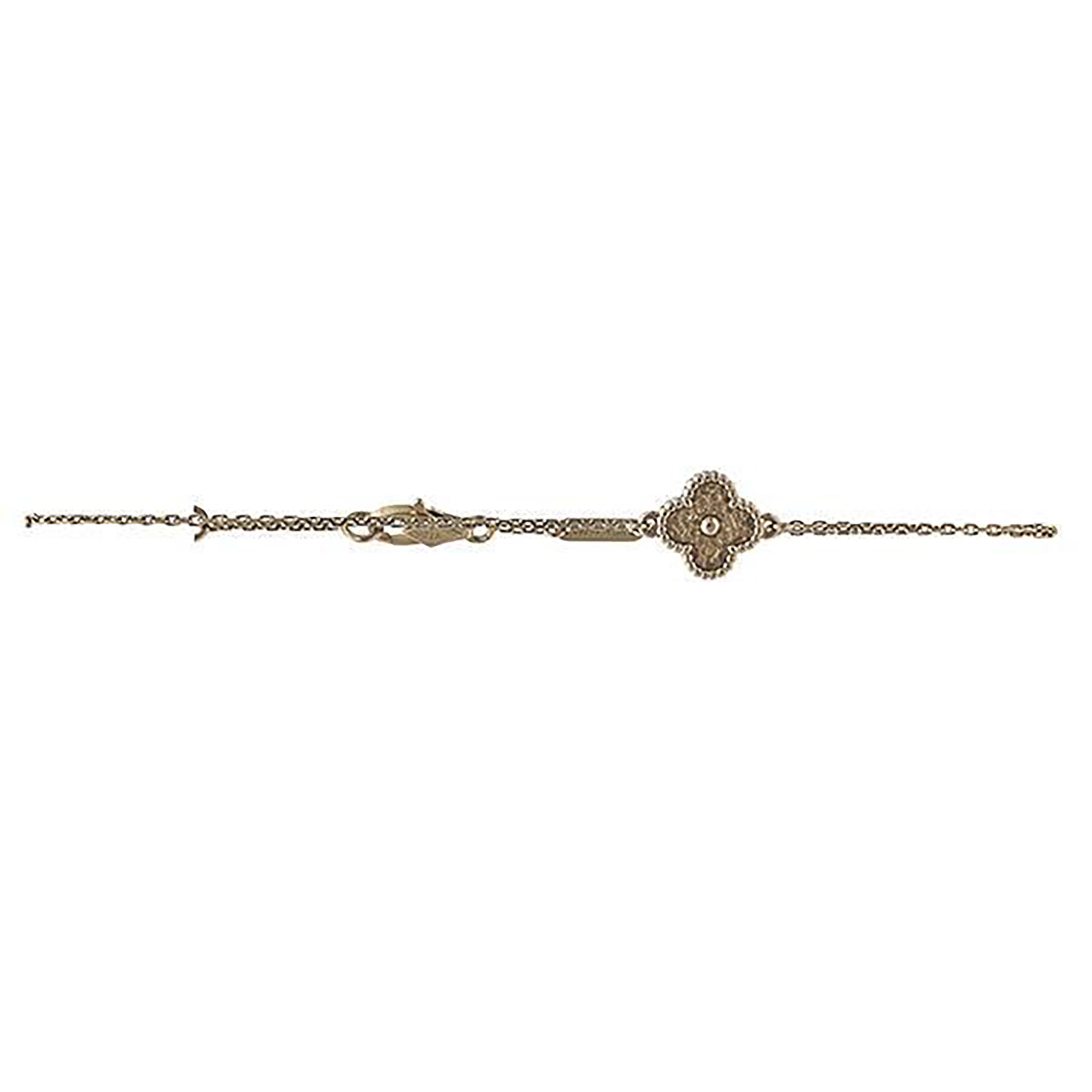 Vintage Van Cleef & Arpels Sweet Alhambra 18K Rose Gold Bracelet For Sale 2