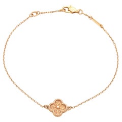 Pulsera vintage Van Cleef & Arpels Sweet Alhambra de oro rosa de 18 quilates
