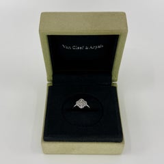 Vintage Van Cleef & Arpels Sweet Alhambra Diamond 18k White Gold Ring Certified