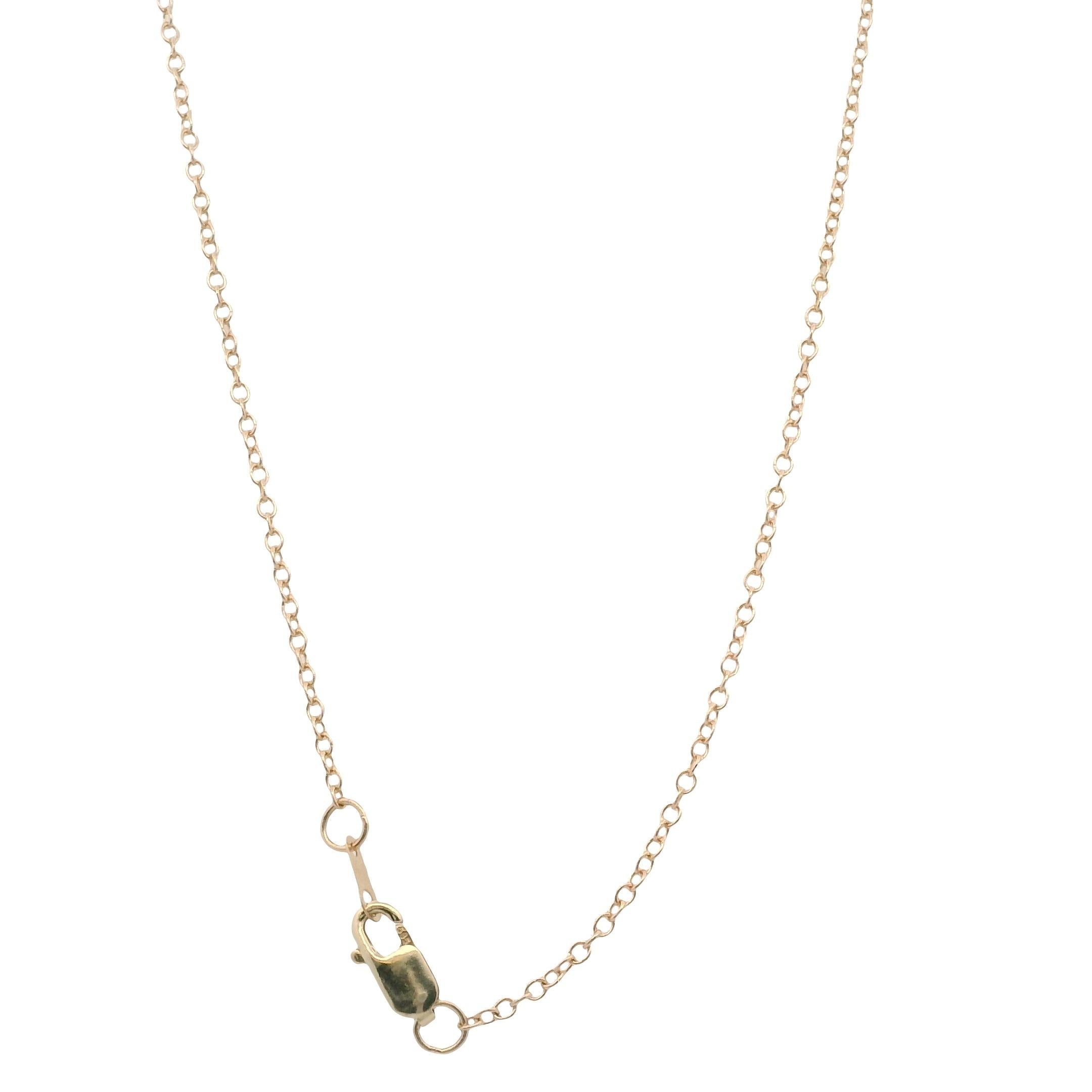 Vintage Van Cleef & Arpels Collier pendentif œil de tigre et diamant en or jaune 14k en vente 5