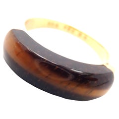 Anillo vintage Van Cleef & Arpels de oro amarillo con ojo de tigre