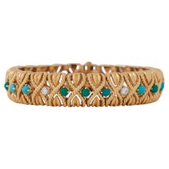 Vintage Van Cleef & Arpels Turquoise Diamond Bracelet
