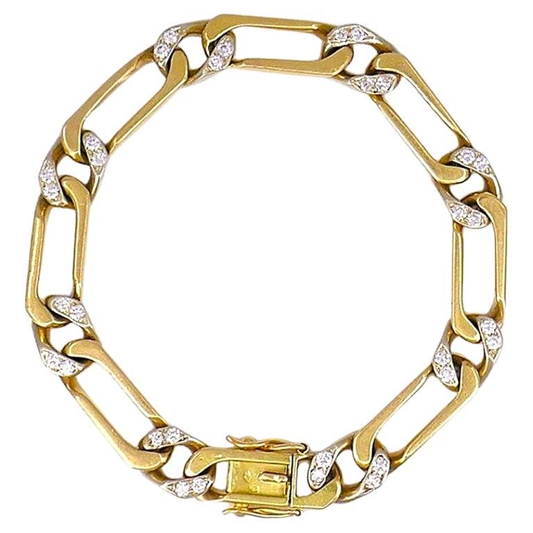 Vintage Van Cleef & Arpels Two-Tone Gold Diamond Bracelet French Estate Jewelry