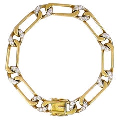 Vintage Van Cleef & Arpels Zweifarbiges Gold-Diamant-Armband French Estate Jewelry