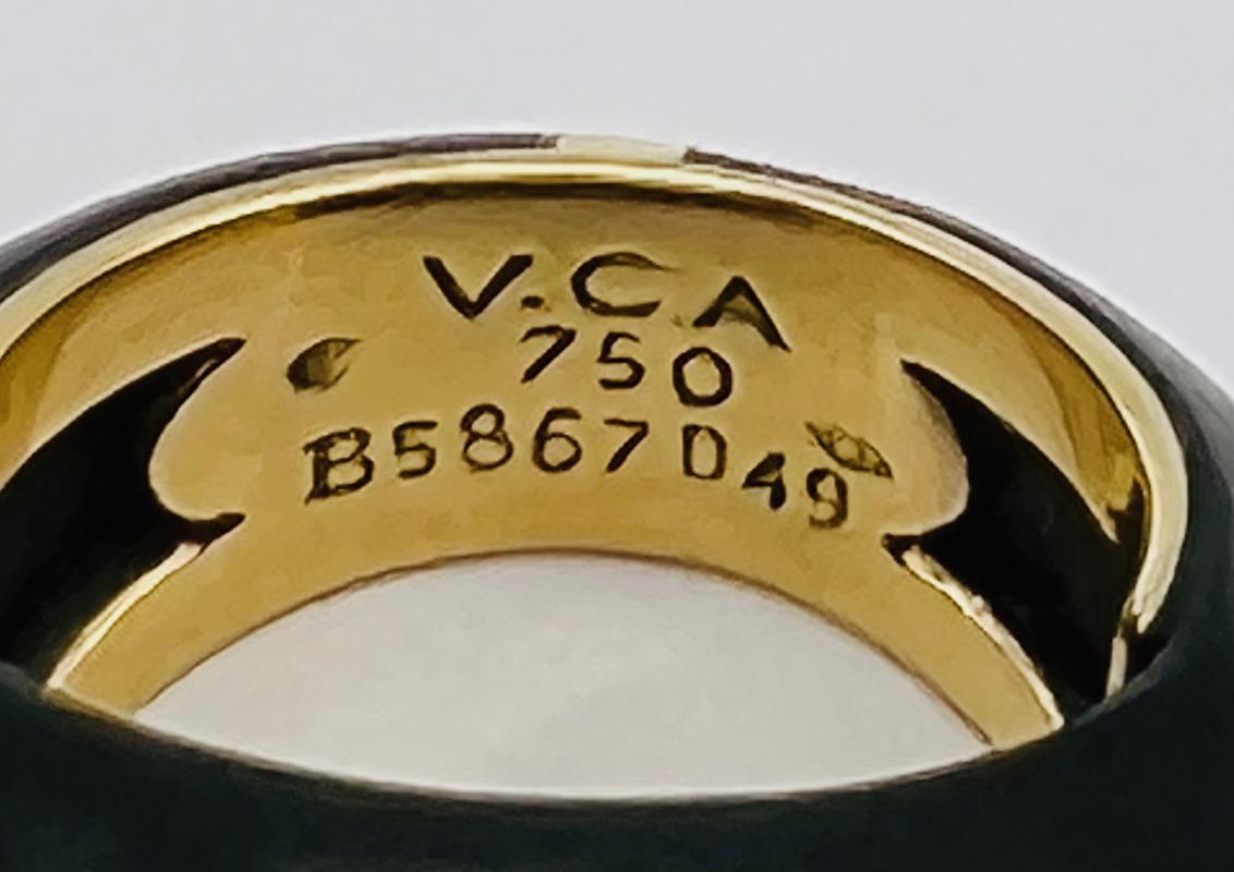 Vintage Van Cleef & Arpels Wood 18k Gold Bangle Bracelet Ring Earrings Set 5