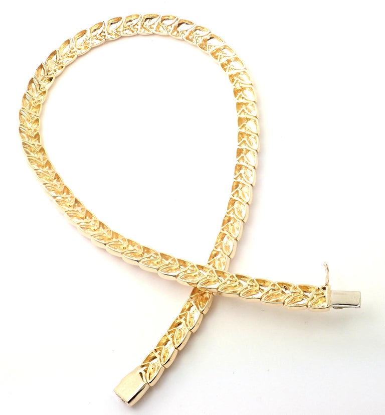Vintage Van Cleef Arpels Yellow Gold Choker Necklace
