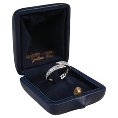 Vintage Van Cleef Diamond Wedding Band. 1.5TCW Eternity Platinum Band Bypass VCA