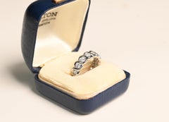 Vintage Van Cleef Diamond Wedding Band. 1.6ct D-F VS1 Round Brilliant White Gold