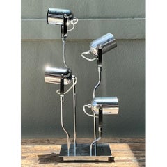 Vintage Van Teal Industrial Chrome Multi-Light Lamp