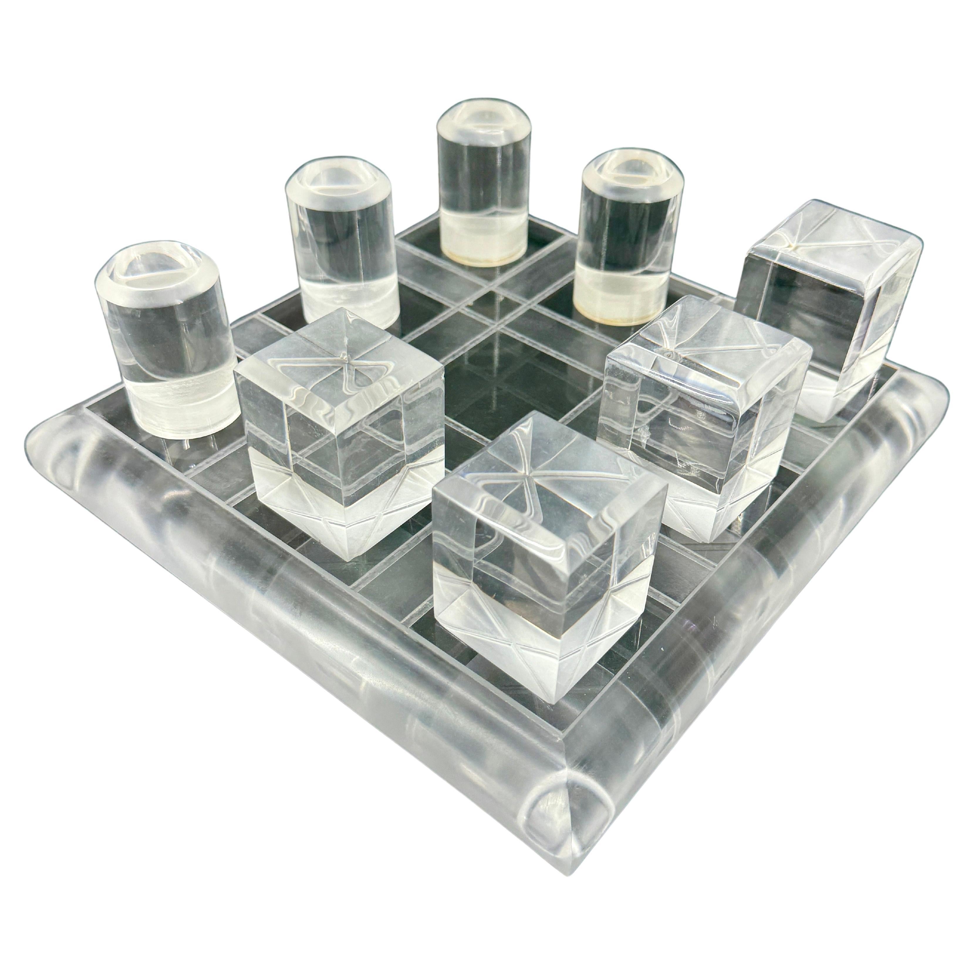 Vintage Van Teal Lucite Tic Tac Toe Set, Circa 1970 For Sale