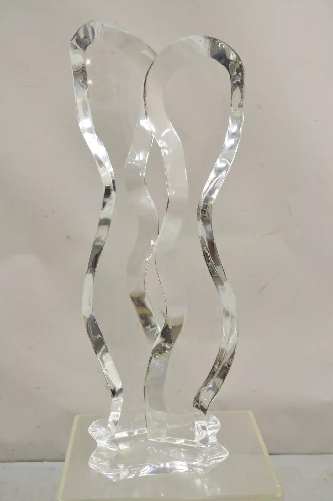 Vintage Van Teal Mid Century Sculptural Lucite Acrylic People Sculpture in vendita 4