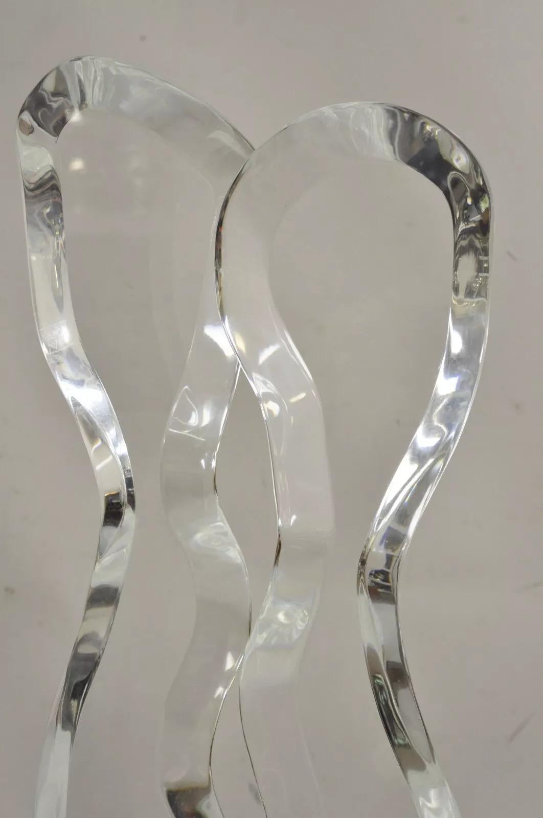 Vintage Van Teal Escultura de mediados de siglo Lucite Acrílico Personas Pareja Escultura Desconocido en venta