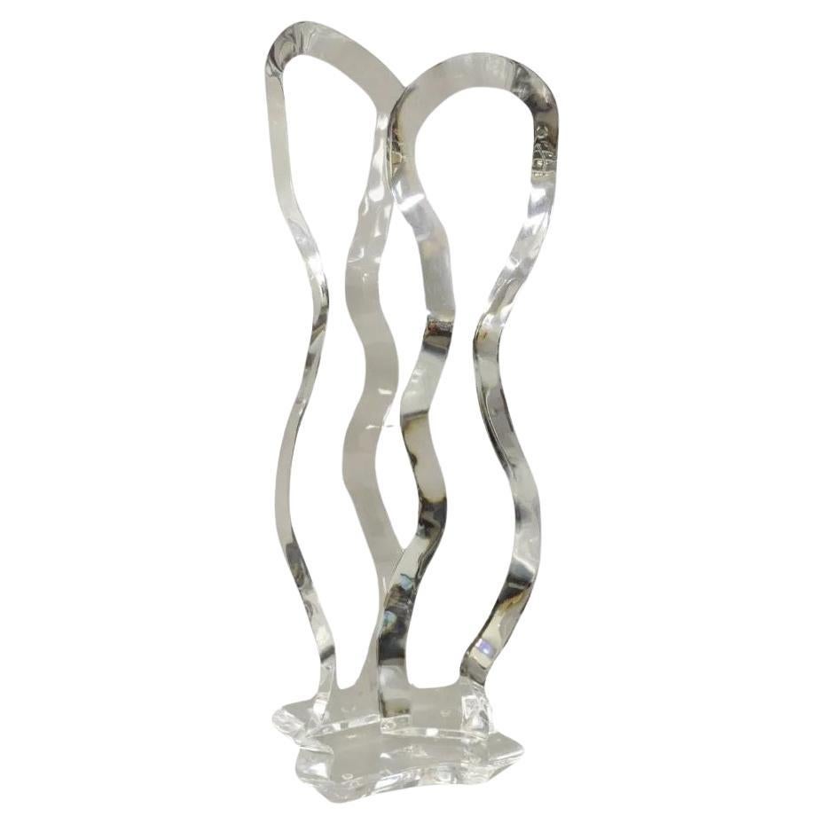 Vintage Van Teal Mid Century Sculptural Lucite Acrylic People Sculpture