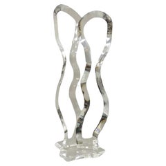 Vintage Van Teal Mid Century Sculptural Lucite Acrylic People Sculpture