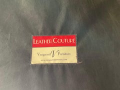 Vintage Vanguard Leather Club Chair with Ottoman