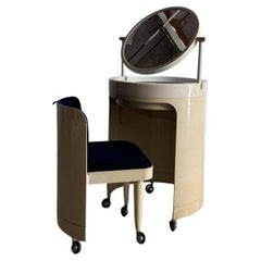 Commode vintage par Studio Kastilia Silvi avec siège bleu, Italie, années 1970