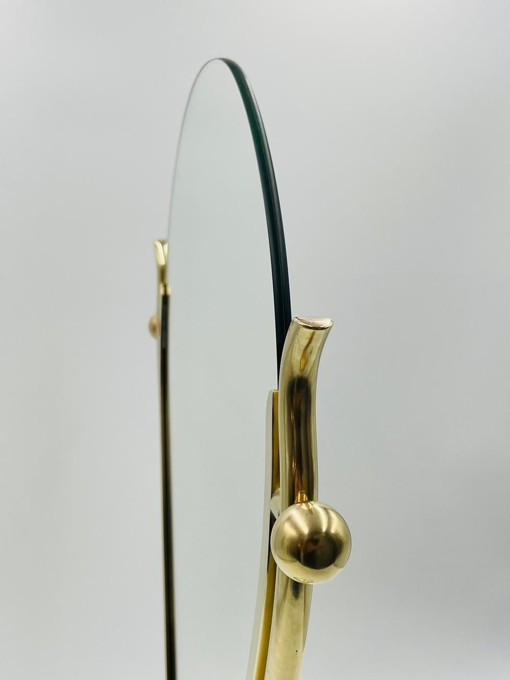 Brass Vintage Vanity Mirror by Charles Hollis Jones, USA 1960's For Sale