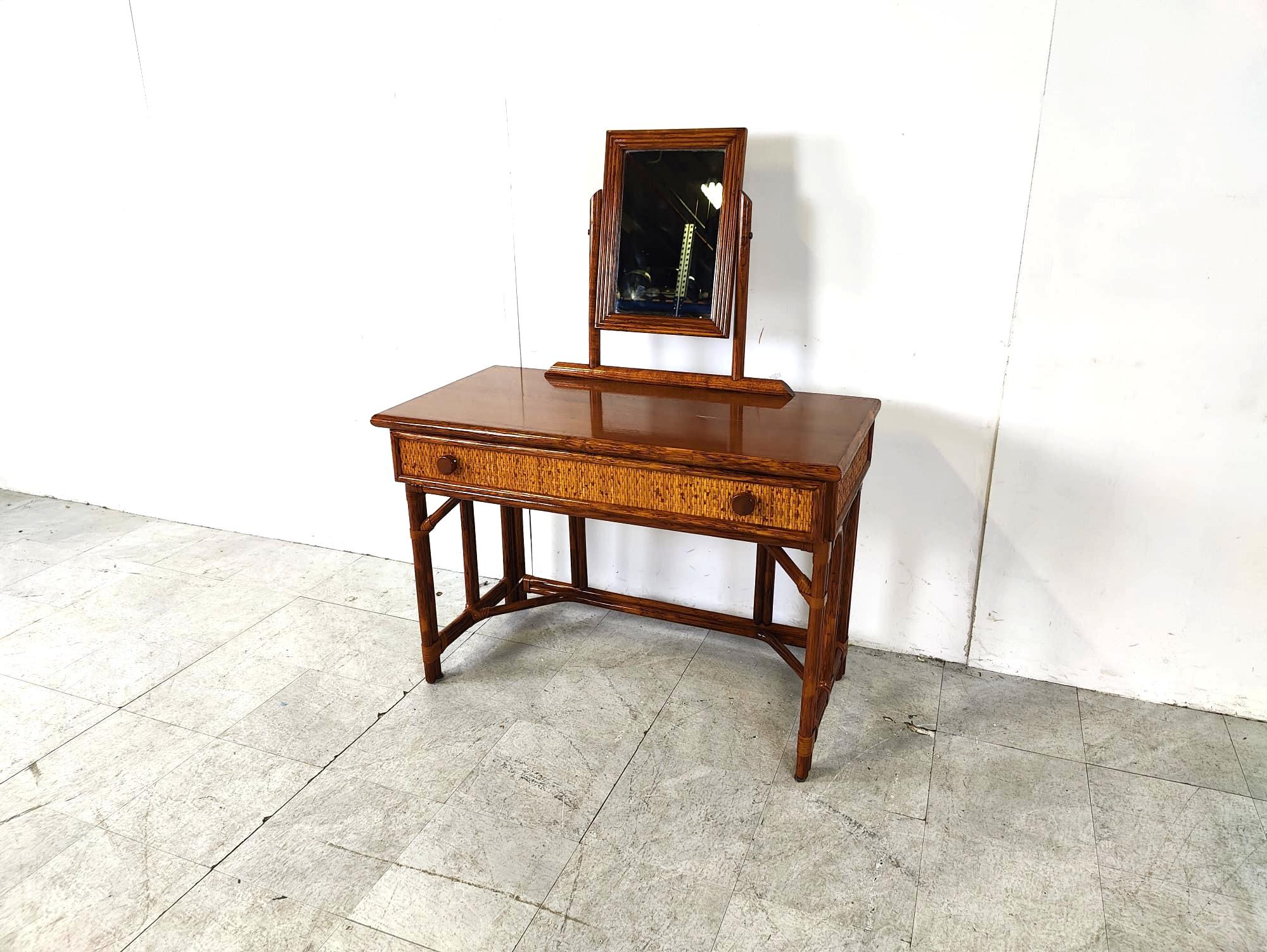 European Vintage vanity table by Maugrion, 1970s For Sale