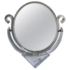 Vintage Vanity Top Mirror in Acrylic Frame, 1970's Vintage Vanity Top Mirror in Acrylic Frame, 1970's