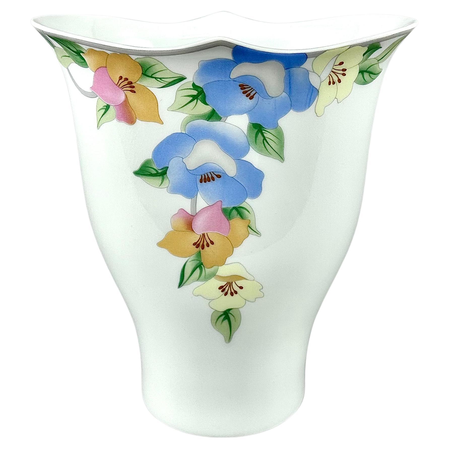 Vintage Vase by Schumann Arzberg Flower Design, Bavaria, Germany For Sale