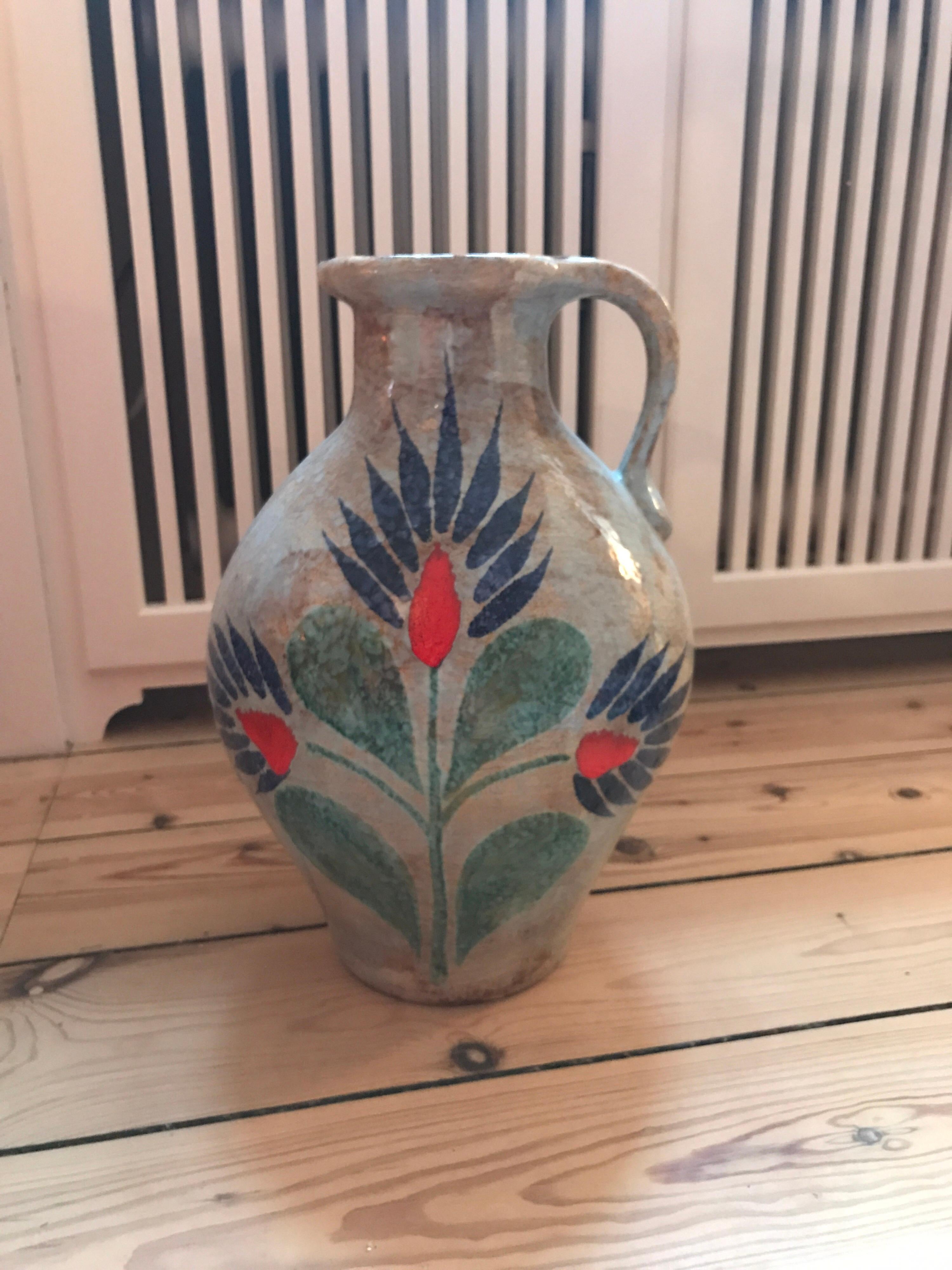 Vintage Vase Enameled, France, 1970s In Good Condition In Copenhagen, DK