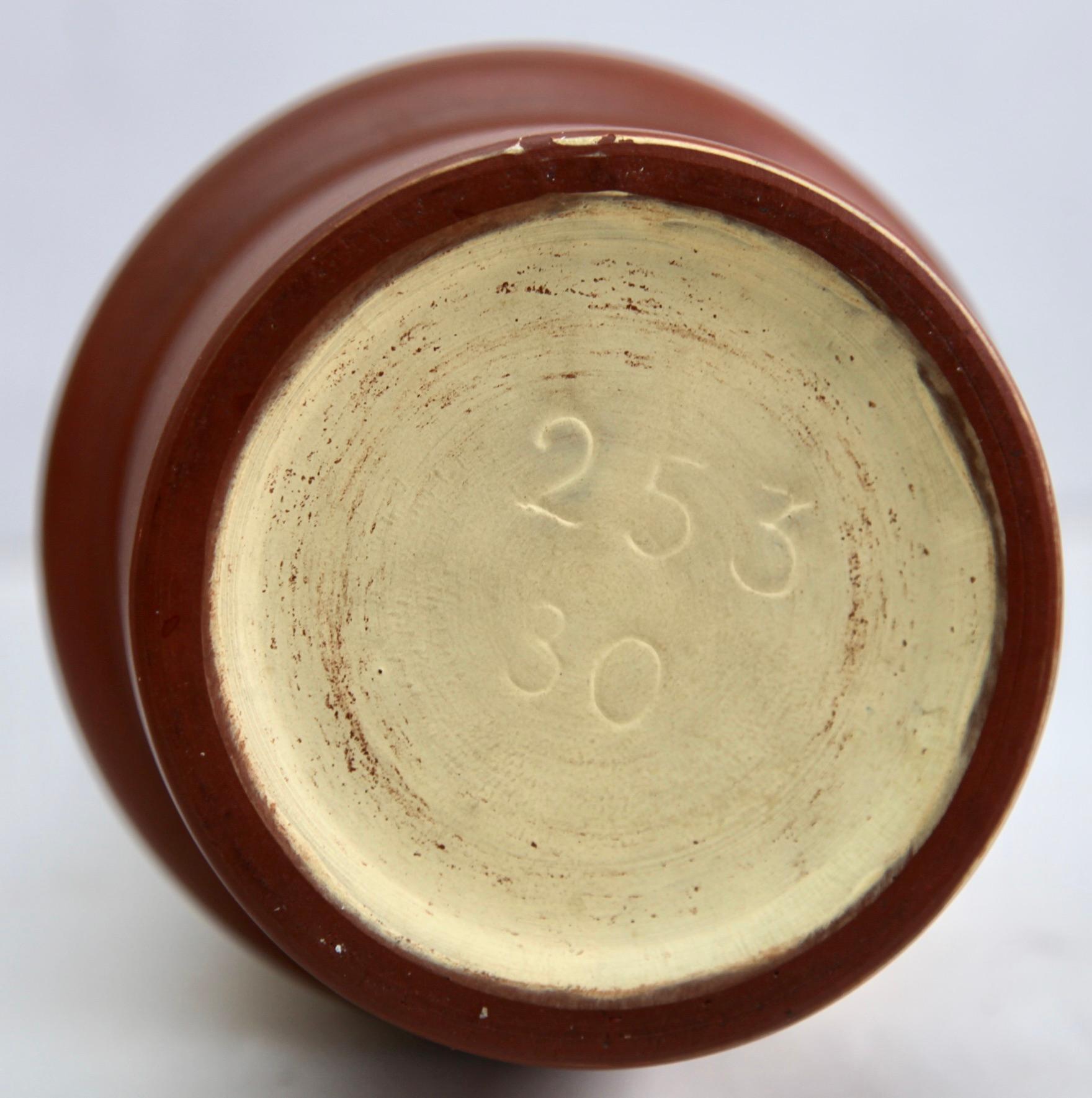 German Vintage Vase Marked, 253-30 Ceramic, Excellent Condition For Sale