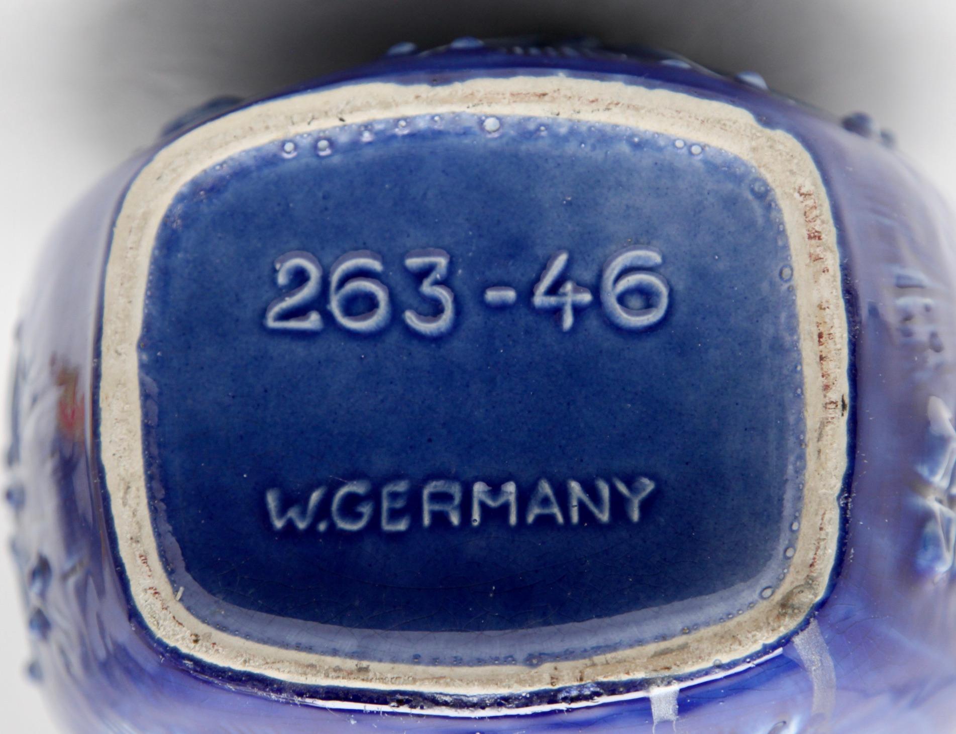 Vintage-Vase, markiert W Deutschland Keramik 263-46, ausgezeichneter Zustand im Angebot 2