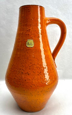 Vintage Vase W Germany Label Hukli Ceramic, Excellent Condition