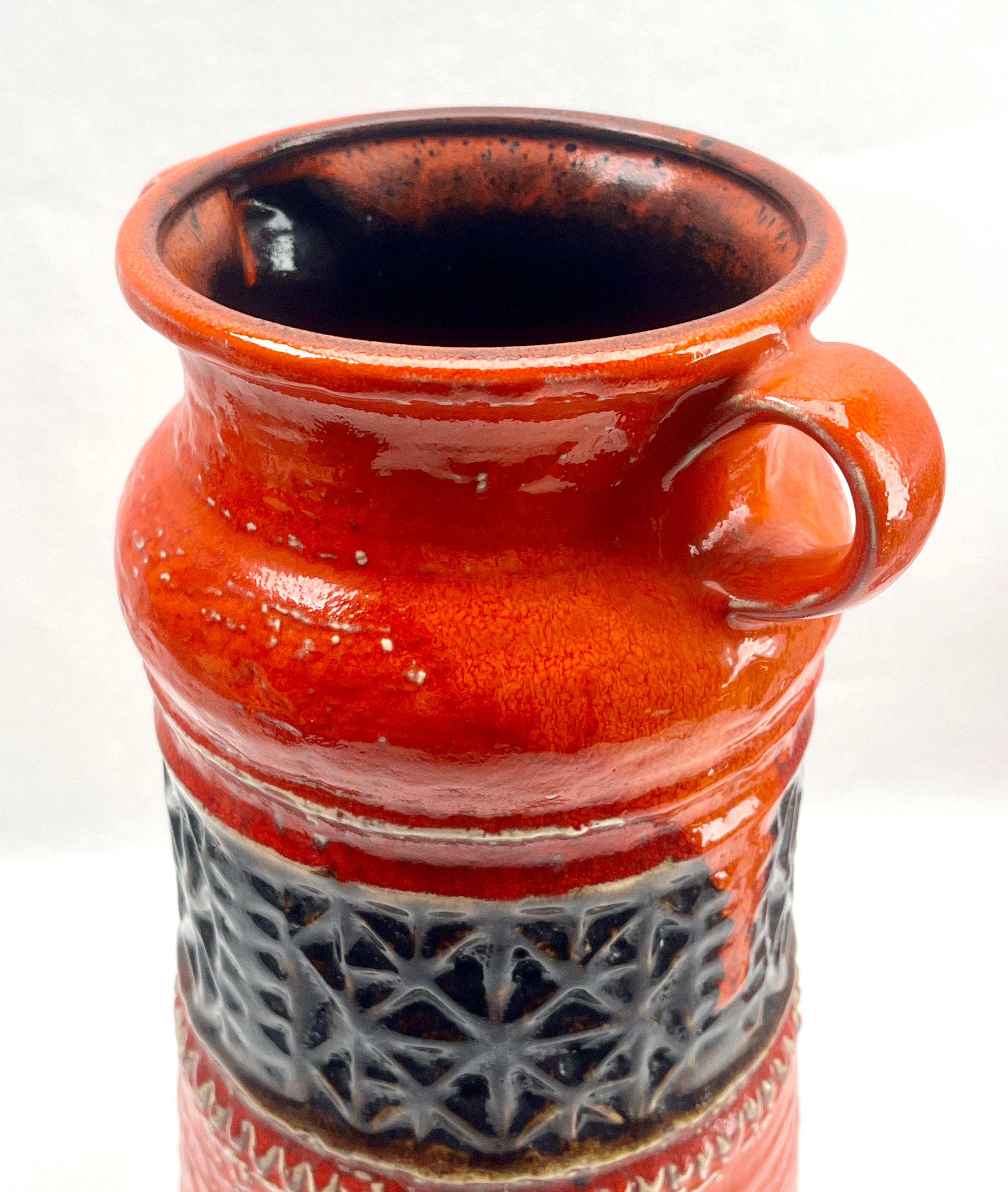 Vase vintage marqué W Germany Label Jasba Ceramic, excellent état en vente 1