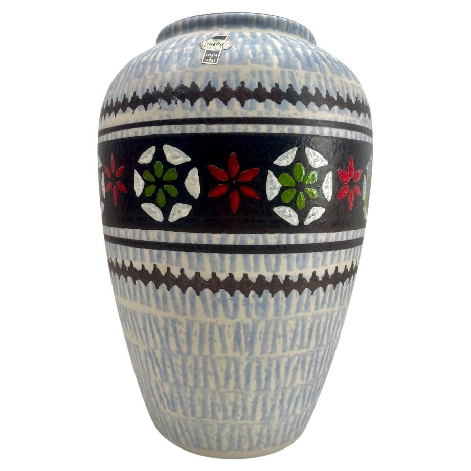 Vintage Vase Marked W Germany Label Jasba Ceramic, Excellent Condition