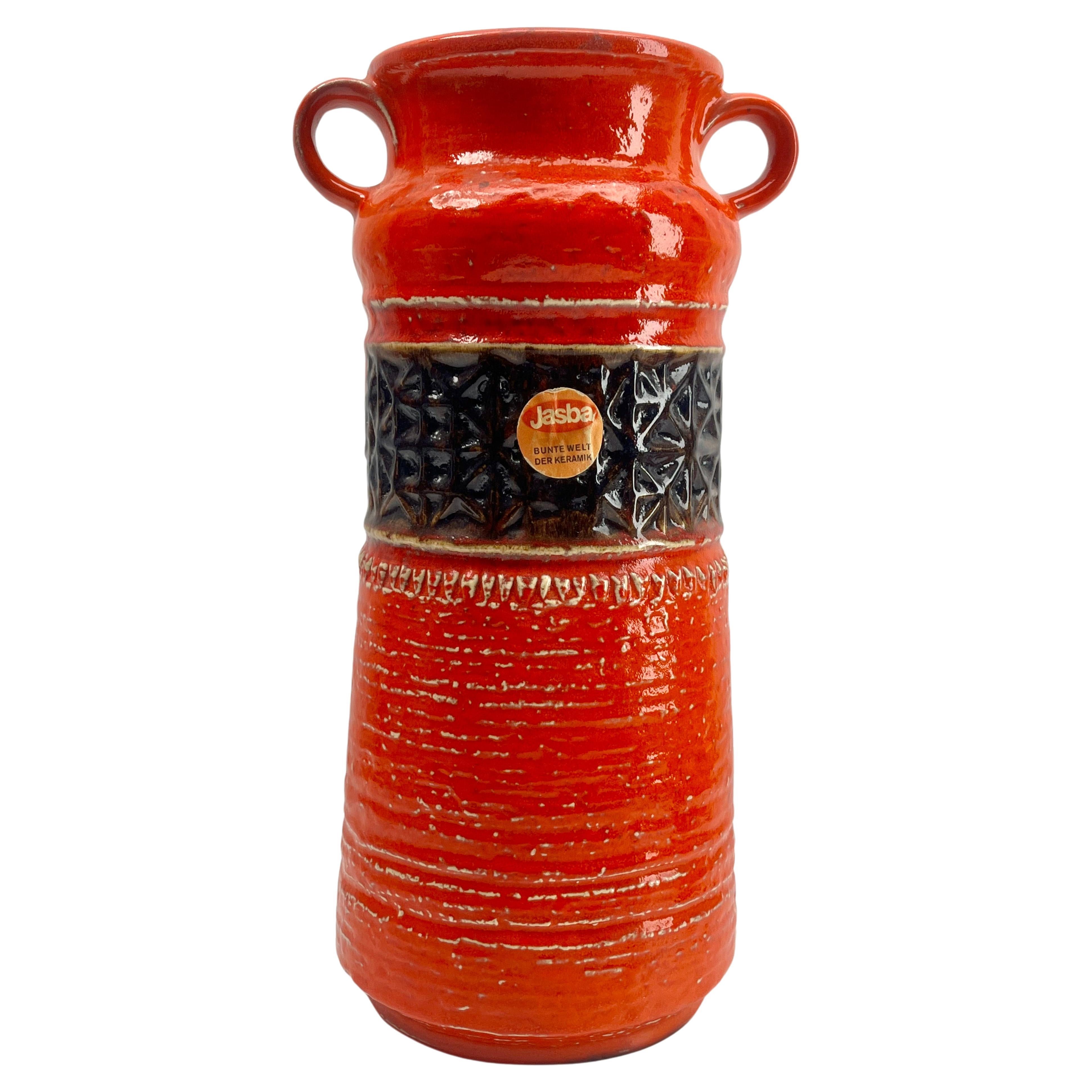 Vintage-Vase, markiert W Germany Label Jasba Keramik, ausgezeichneter Zustand im Angebot