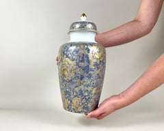 Vintage Vase Porcelain Kaiser, Large Tabletop Urn With Lid, Germany