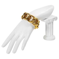 Vintage VB Heavy Gold Tone Link Bracelet Circa 1990s