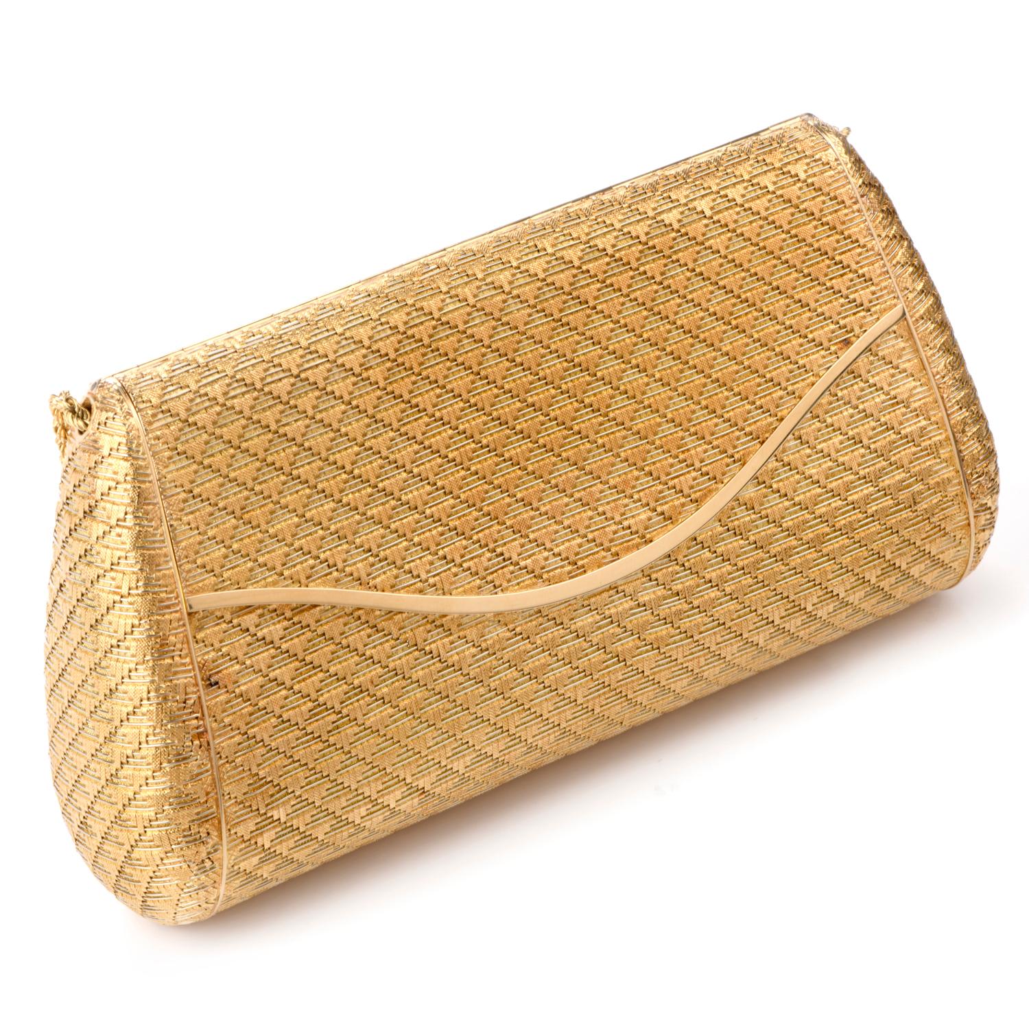 gold purse clutch