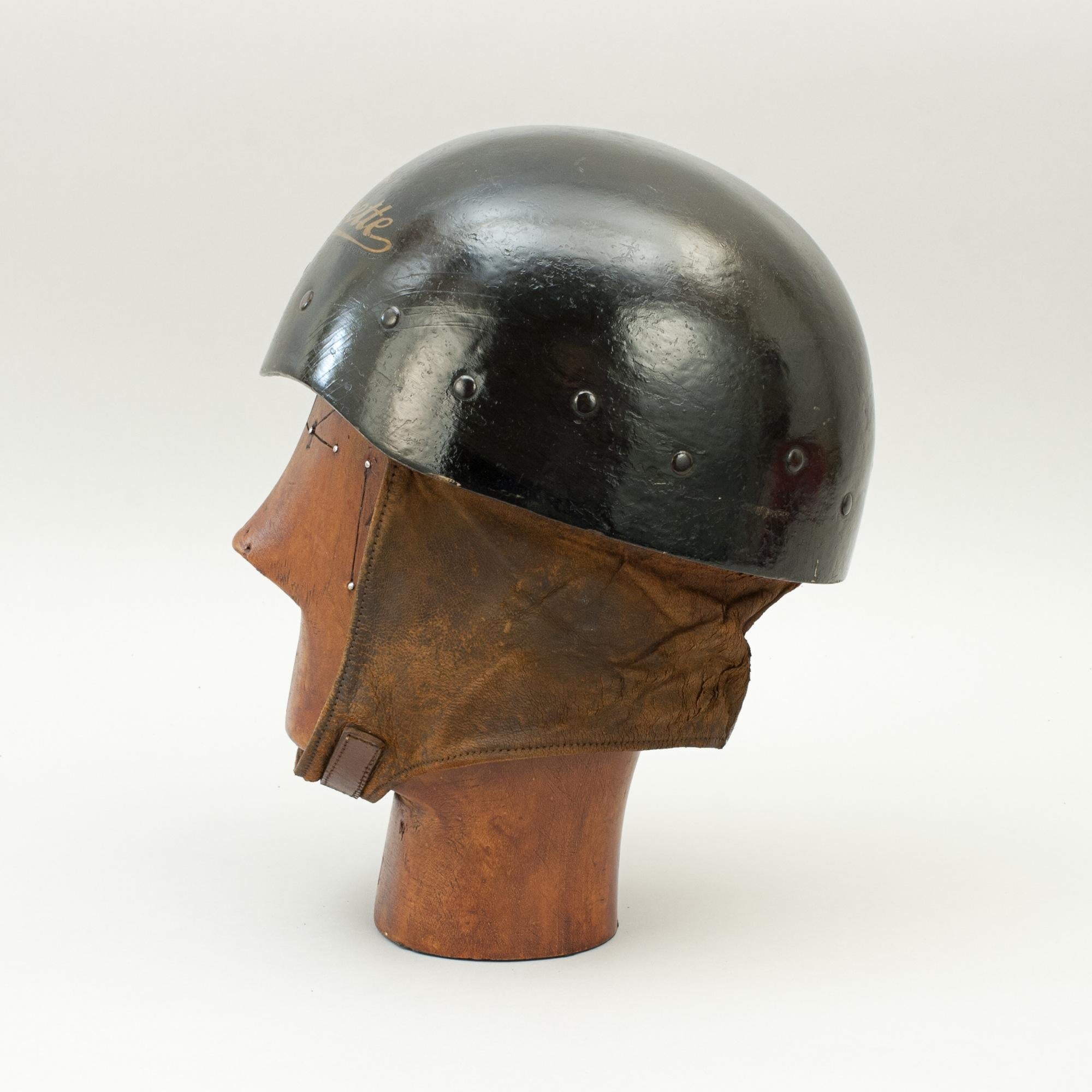 Vintage Velocette Motorcycle Crash Helmet at 1stDibs | ww2 bike helmet ...