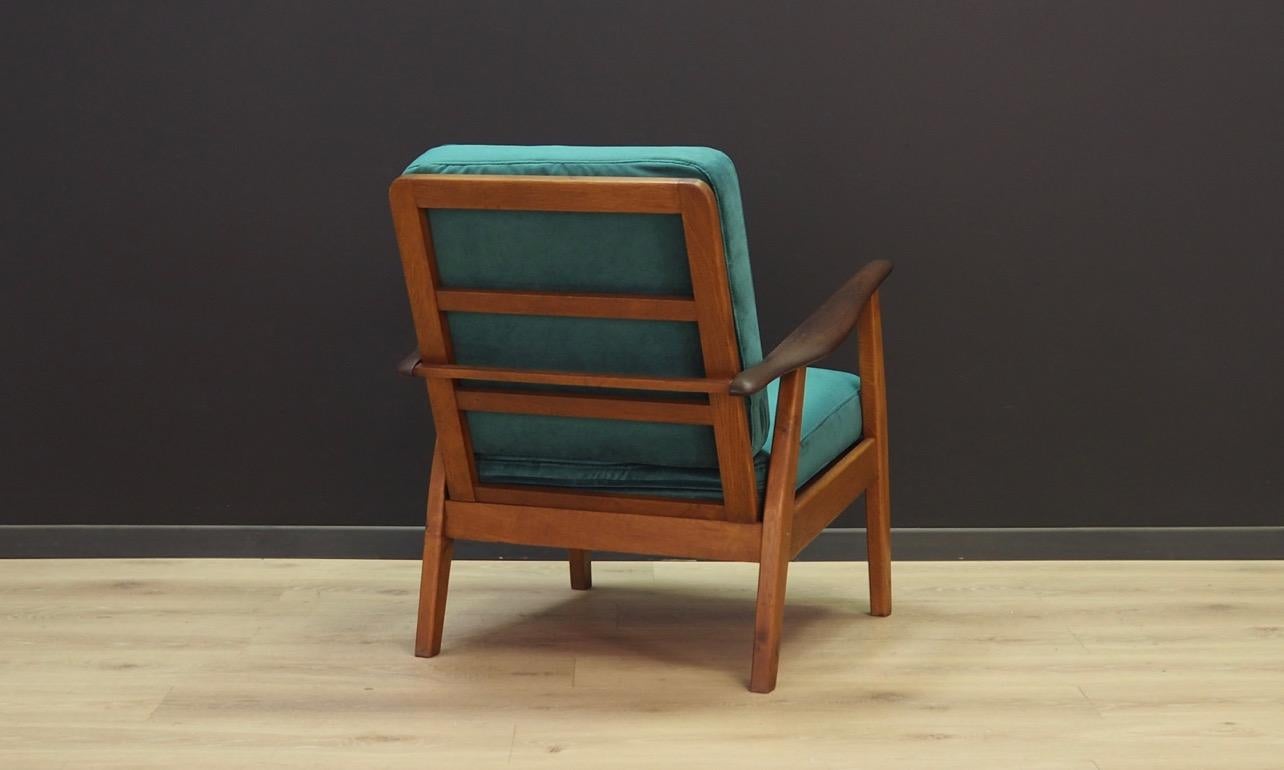 Other Vintage Velour Green Armchair 1960s Classic For Sale