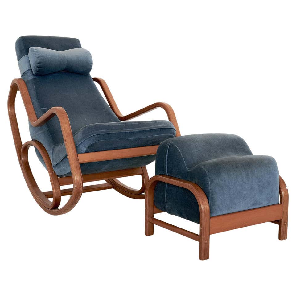 Contour rocking chair and ottoman by Vladimir Kagan at 1stDibs ...
