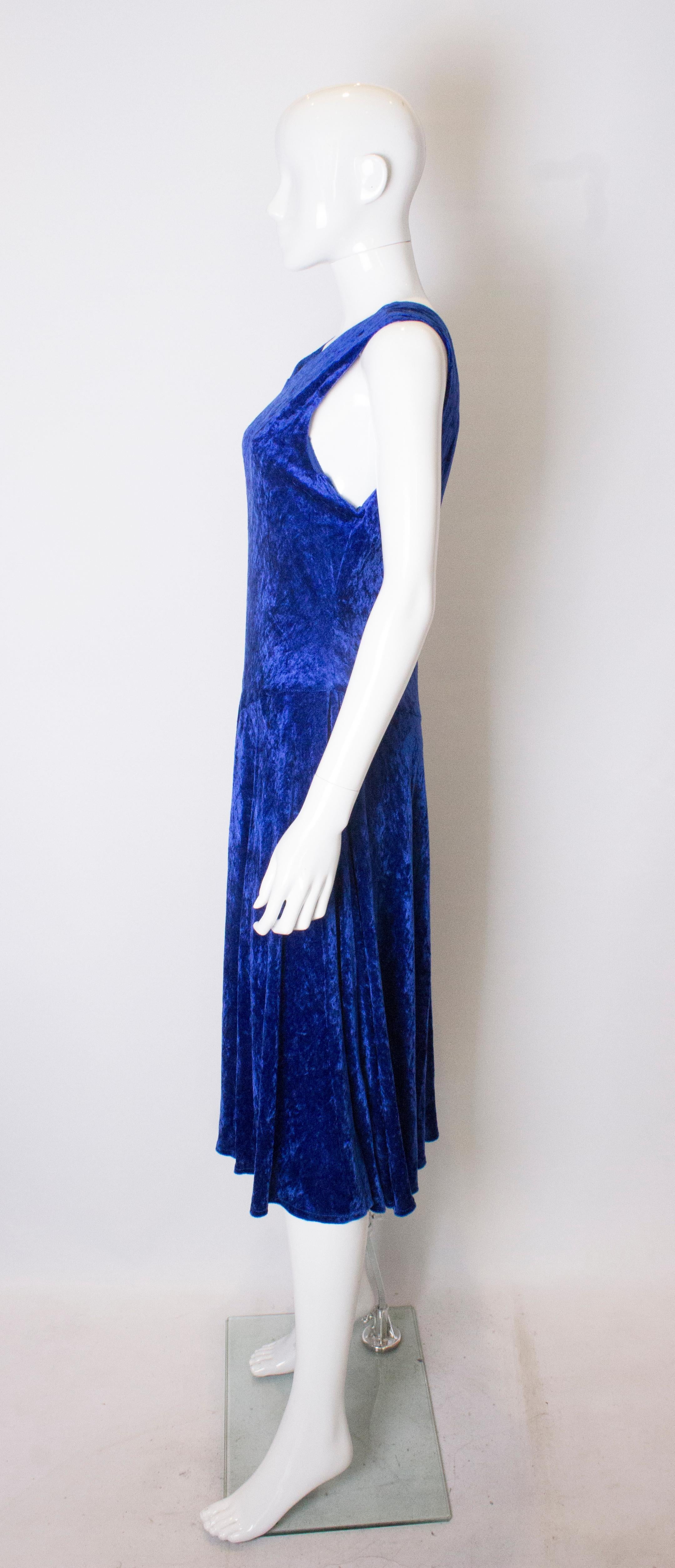 Women's Vintage Velvet Dress by Jinty For Sale