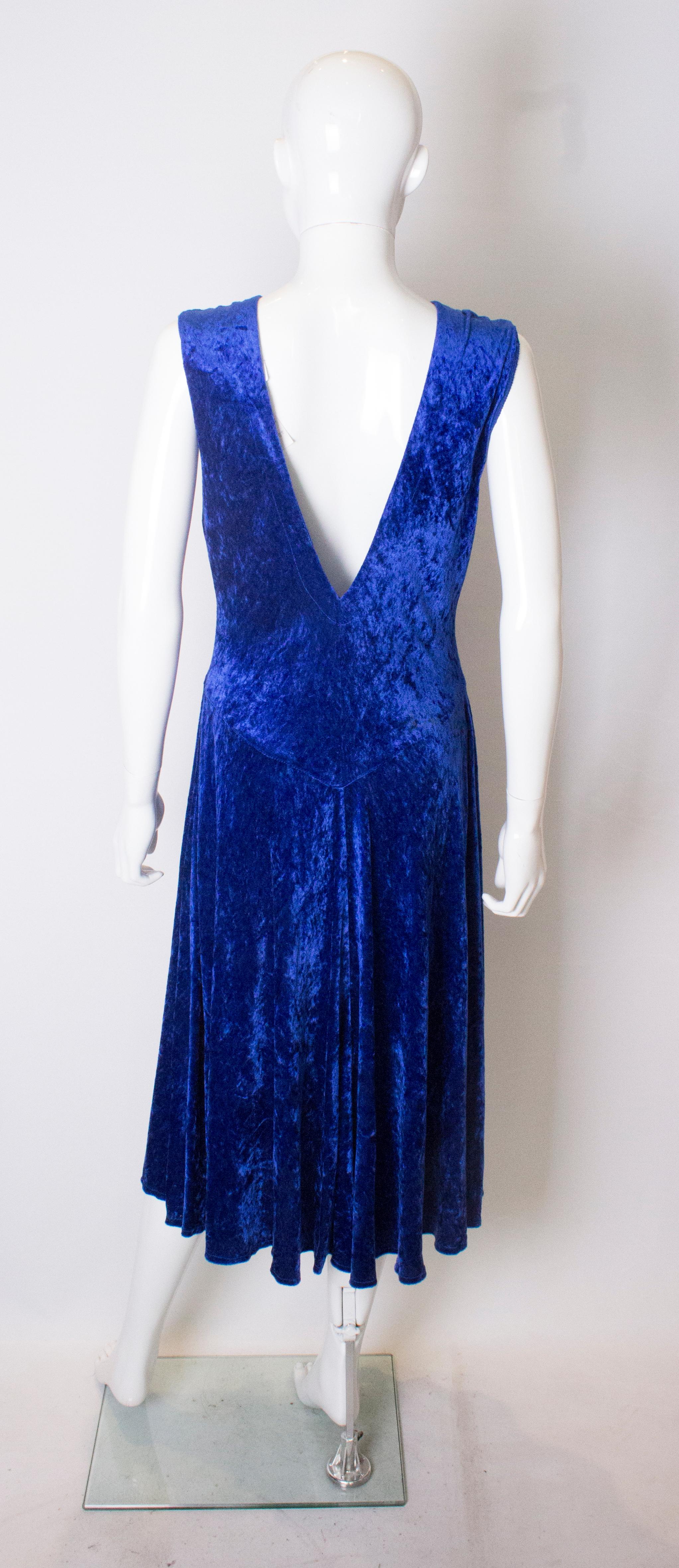 Vintage Velvet Dress by Jinty For Sale 2