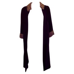 Vintage Velvet Evening Coat with Wonderful Collar and Cuffs